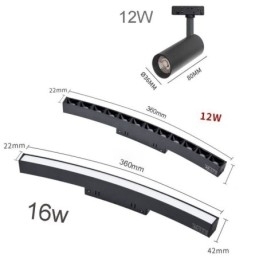 Lumină circulară magnetică pe calea reflector încastrat Lumină decorativă 150 cm