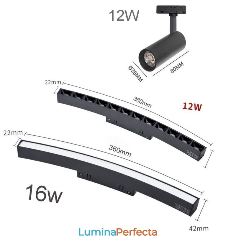 Lumină circulară magnetică pe calea reflector încastrat Lumină decorativă 150 cm