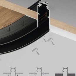 Sistem de iluminat pe șină circulară Corp de iluminat pe șină magnetică încasabilă 120cm