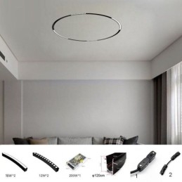 Lumină pe șină Corp de iluminat circular încastrat magnetic 120cm