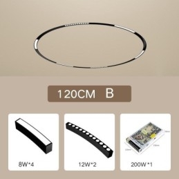 Lumină pe șină Corp de iluminat circular încastrat magnetic 120cm