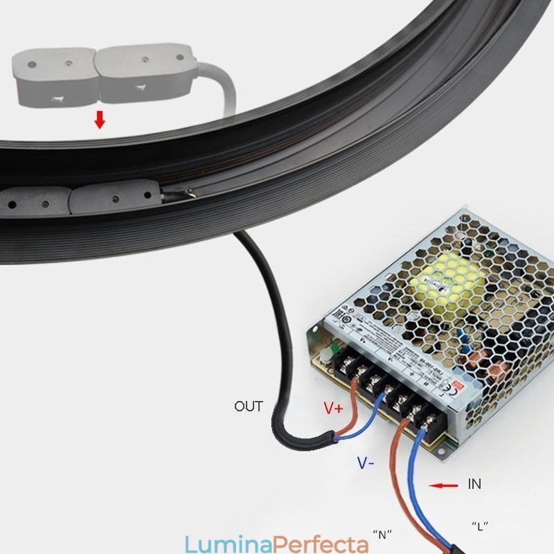 Lumină pe șină Corp de iluminat circular încastrat magnetic 120cm