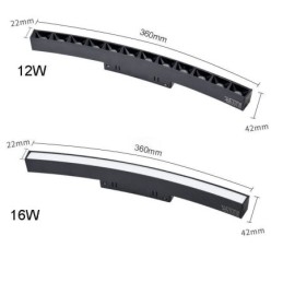 Lumină pe șină Corp de iluminat circular încastrat magnetic 120cm