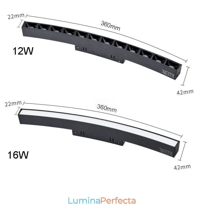 Lumină pe șină Corp de iluminat circular încastrat magnetic 120cm