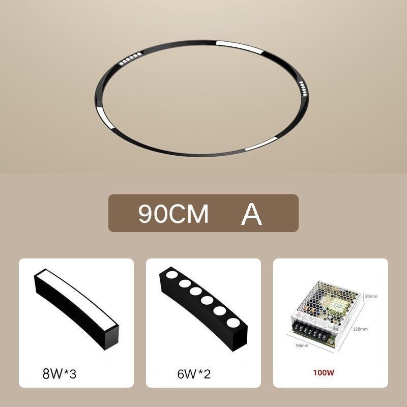Lumină circulară magnetică pe calea reflector încastrat Lumină decorativă 80 cm