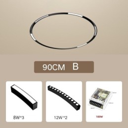 Lumină circulară magnetică pe calea reflector încastrat Lumină decorativă 80 cm