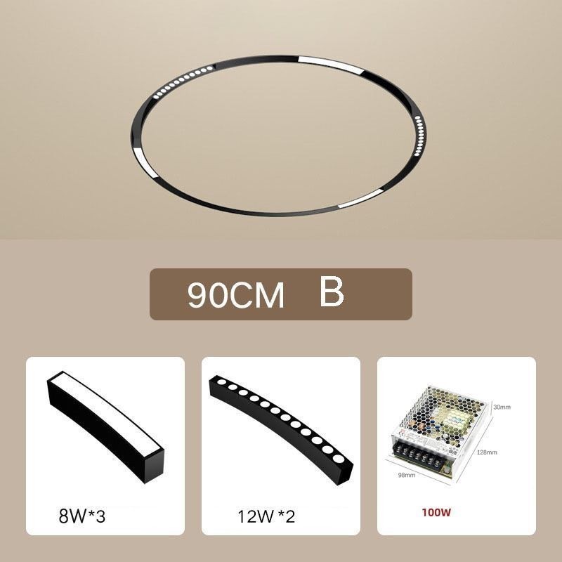 Lumină circulară magnetică pe calea reflector încastrat Lumină decorativă 80 cm