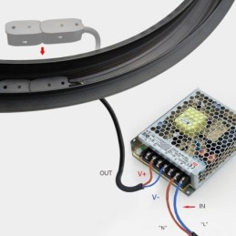 Lumină circulară magnetică pe calea reflector încastrat Lumină decorativă 80 cm