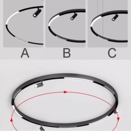 Sine de iluminat încastrate Benzi rotunde magnetice din aluminiu