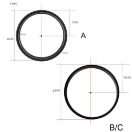 Sine de iluminat încastrate Benzi rotunde magnetice din aluminiu