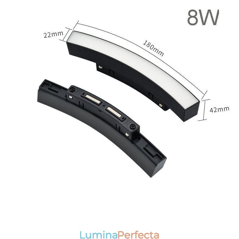 Proiector magnetic încastrat cu lumină liniară pe cale