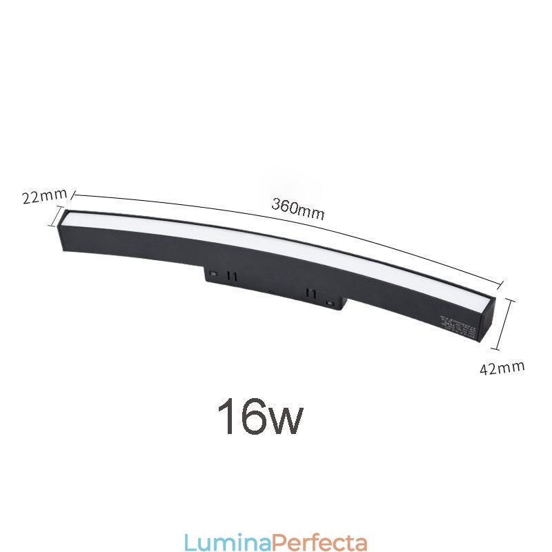 Proiector magnetic încastrat cu lumină liniară pe cale