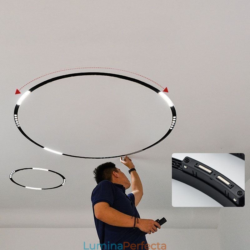 Proiector magnetic încastrat cu lumină liniară pe cale