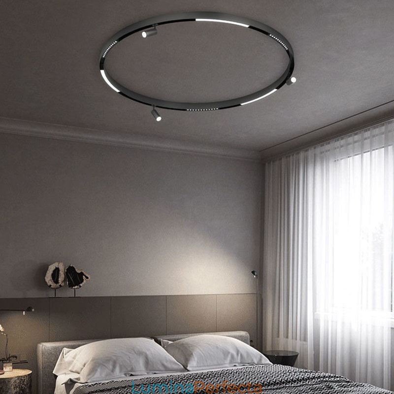 Proiector magnetic încastrat cu lumină liniară pe cale