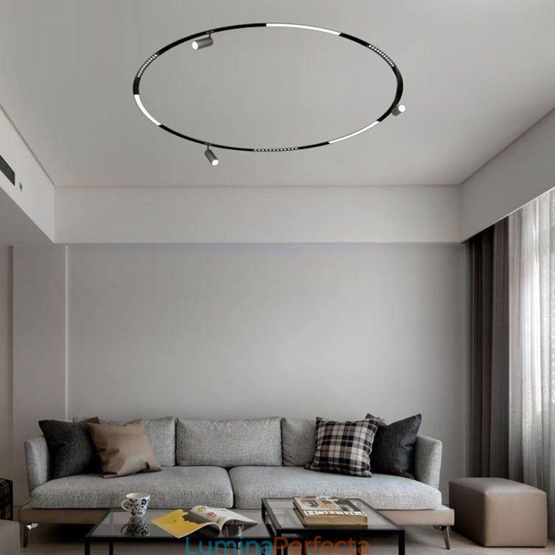 Proiector magnetic încastrat cu lumină liniară pe cale