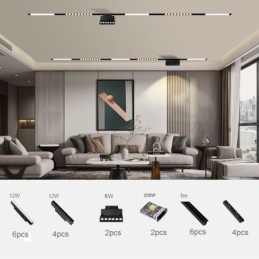 Spot încastrat Lumină magnetică pe sină Lumină decorativă 3M*2