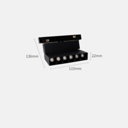 Spot încastrat Lumină magnetică pe sină Lumină decorativă 3M*2