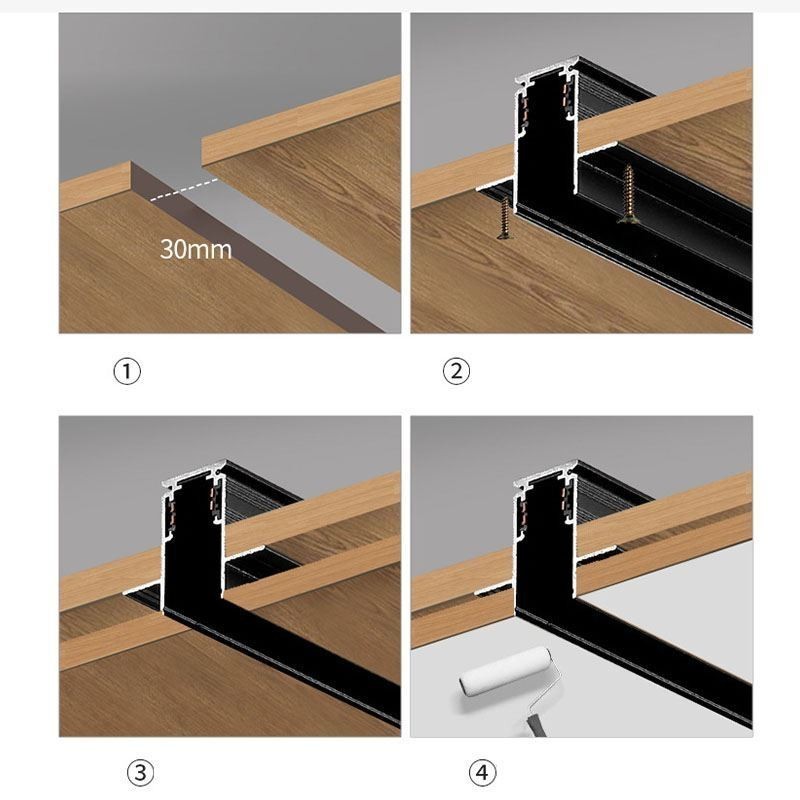 Spot încastrat Lumină magnetică pe sină Lumină decorativă 3M*2