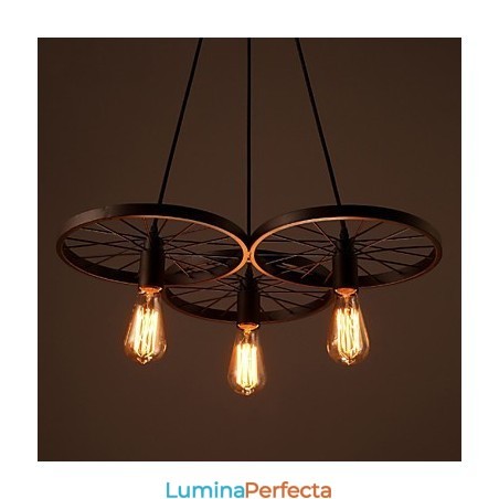 Loft Retro Lămpi suspendate american country din fier forjat Candelabru roți stil industrial Loft Retro Lămpi suspendate american country din fier forjat Candelabru roți stil industrial