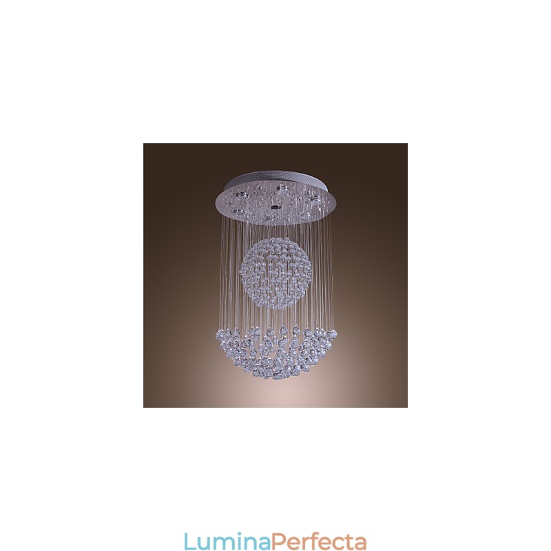 Candelabru din cristal cromat modern contemporan