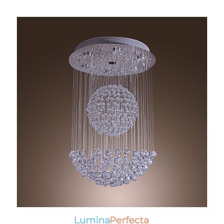 Candelabru din cristal cromat modern contemporan Candelabru din cristal cromat modern contemporan
