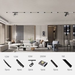 Spot încastrat Lumină magnetică pe șină Lumină decorativă 6M 36V