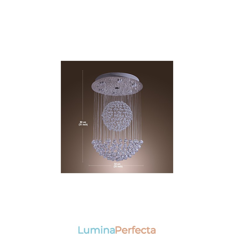 Candelabru din cristal cromat modern contemporan