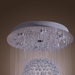Candelabru din cristal cromat modern contemporan