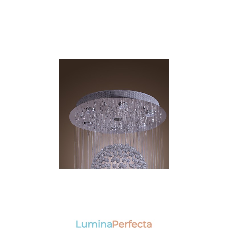 Candelabru din cristal cromat modern contemporan
