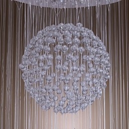 Candelabru din cristal cromat modern contemporan
