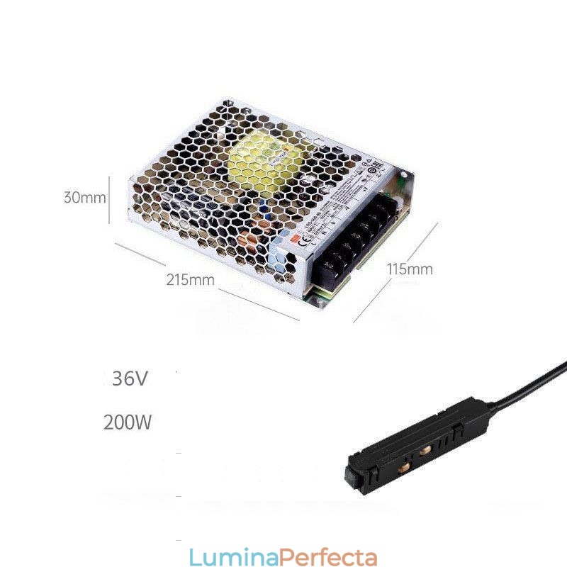Sursă de alimentare a șoferului 200W 36V cu un conector magnetic de alimentare a șenilei
