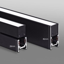 Sine de iluminat pe șine încastrate Profil de suprafață de șină magnetică din aluminiu Banda de lumină ultra subțire de șină 100 cm