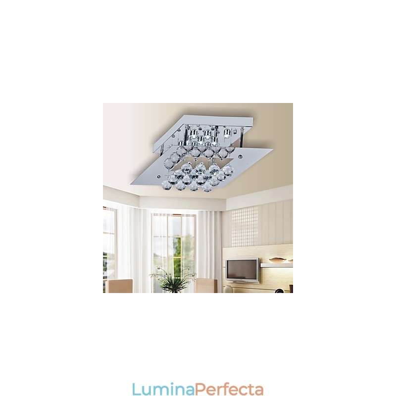 Montaj încastrat din metal galvanizat din cristal modern și contemporan
