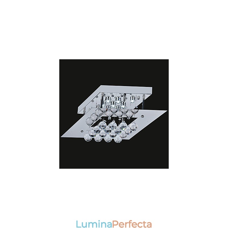 Montaj încastrat din metal galvanizat din cristal modern și contemporan