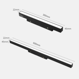 Proiector magnetic încastrat cu lumină liniară pe cale 36V