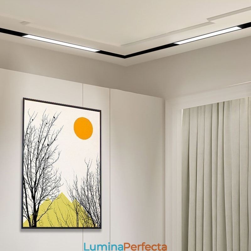Proiector magnetic încastrat cu lumină liniară pe cale 36V