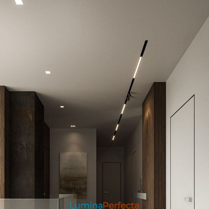 Proiector magnetic încastrat cu lumină liniară pe cale 36V