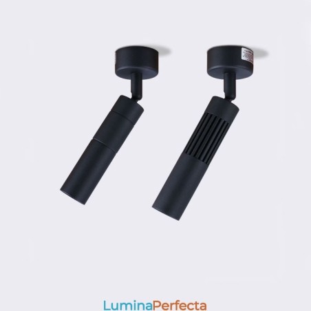 Reflector rotativ COB Spot negru de tavan (o singură lumină) Reflector rotativ COB Spot negru de tavan (o singură lumină)