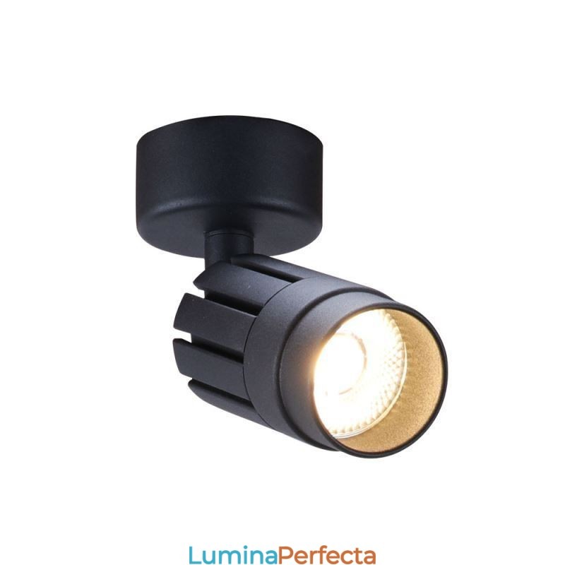Reflector rotativ COB Spot negru de tavan (o singură lumină)