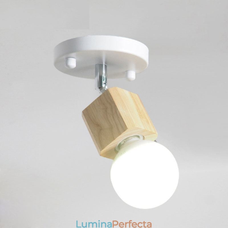 Plafoniera albă modernă, simplă, mini spot (o singură lumină)