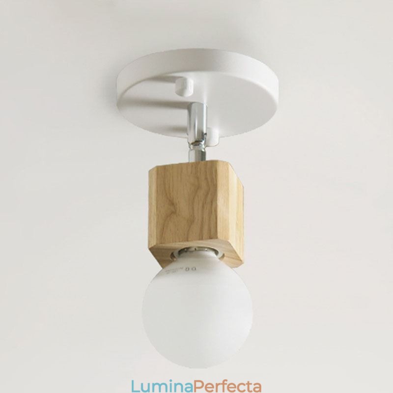 Plafoniera albă modernă, simplă, mini spot (o singură lumină)