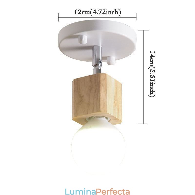 Plafoniera albă modernă, simplă, mini spot (o singură lumină)