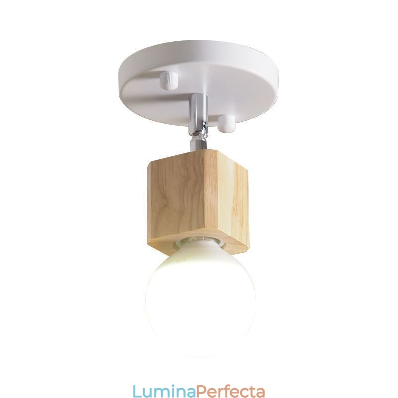 Plafoniera albă modernă, simplă, mini spot (o singură lumină)