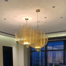 Nordic Grid Designer Creativ și unic Formă Artă decorativă suspendată