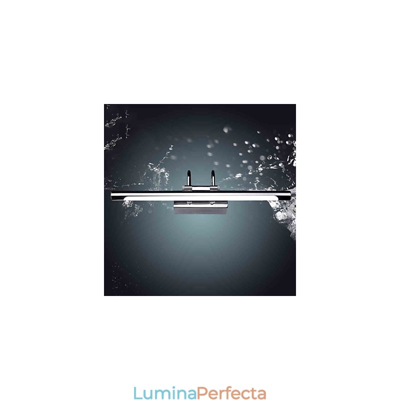 Lămpi pentru oglindă din oțel inoxidabil Lămpi de perete pentru baie din acril Lămpi de machiaj Alb rece Alb cald (dimensiune: 57X13.5X15)