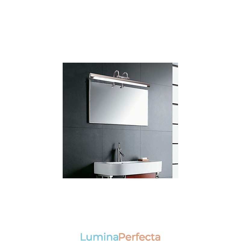 Lămpi pentru oglindă din oțel inoxidabil Lămpi de perete pentru baie din acril Lămpi de machiaj Alb rece Alb cald (dimensiune: 57X13.5X15)