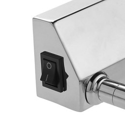 Lămpi pentru oglindă din oțel inoxidabil Lămpi de perete pentru baie din acril Lămpi de machiaj Alb rece Alb cald (dimensiune: 57X13.5X15)