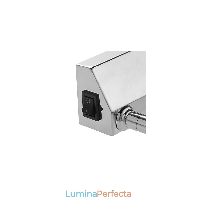 Lămpi pentru oglindă din oțel inoxidabil Lămpi de perete pentru baie din acril Lămpi de machiaj Alb rece Alb cald (dimensiune: 57X13.5X15)
