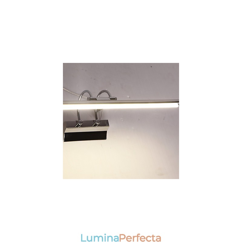 Lămpi pentru oglindă din oțel inoxidabil Lămpi de perete pentru baie din acril Lămpi de machiaj Alb rece Alb cald (dimensiune: 57X13.5X15)