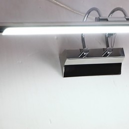 Lămpi pentru oglindă din oțel inoxidabil Lămpi de perete pentru baie din acril Lămpi de machiaj Alb rece Alb cald (dimensiune: 57X13.5X15)